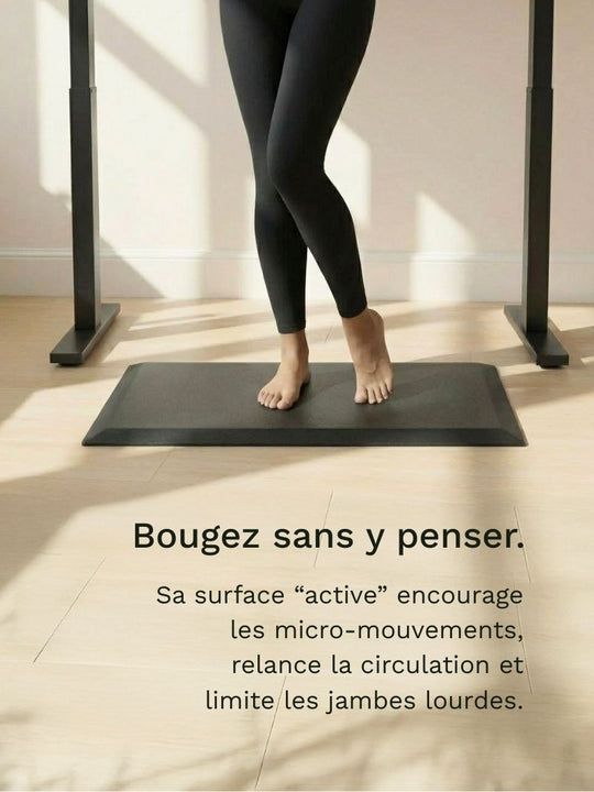 Le tapis antifatigue encourage les micro mouvements