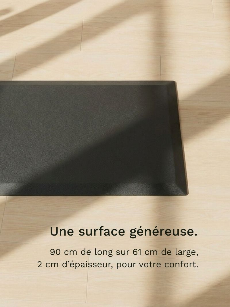 Le tapis antifatigue AUM WORLD poss?de une surface généreuse