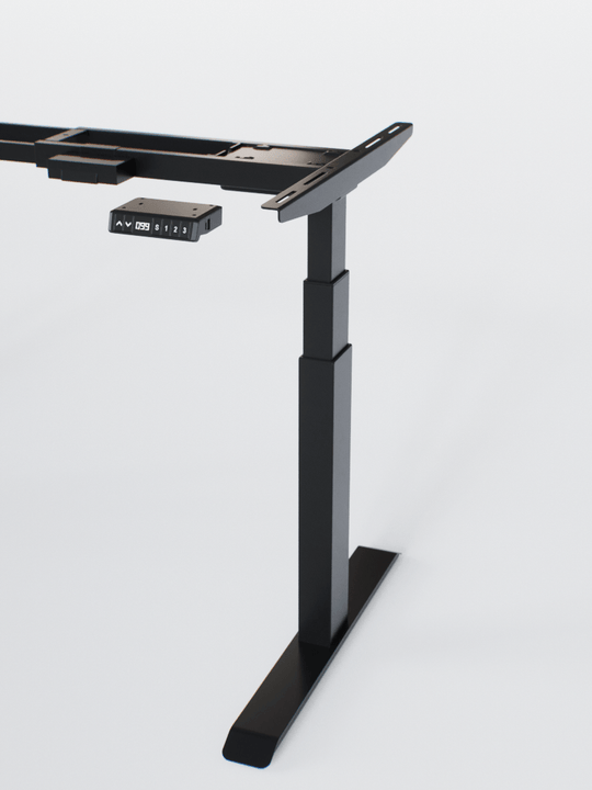 Pieds de Bureau Électrique Réglable en Hauteur - ADVANCED LITE GO_NOIR_Ports USB A_Ports USB C_Vue Détaillée_Copyrights_AUM WORLD_2024
