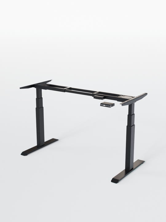 Pieds de Bureau Électrique Réglable en Hauteur - ADVANCED LITE GO_NOIR__Ports USB A_Ports USB C_Vue Globale_Copyrights_AUM WORLD_2024