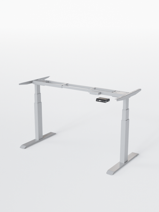 Pieds de Bureau Électrique Réglable en Hauteur - ADVANCED LITE GO_GRIS_Ports USB A_Ports USB C_Vue Globale_Copyrights_AUM WORLD_2024