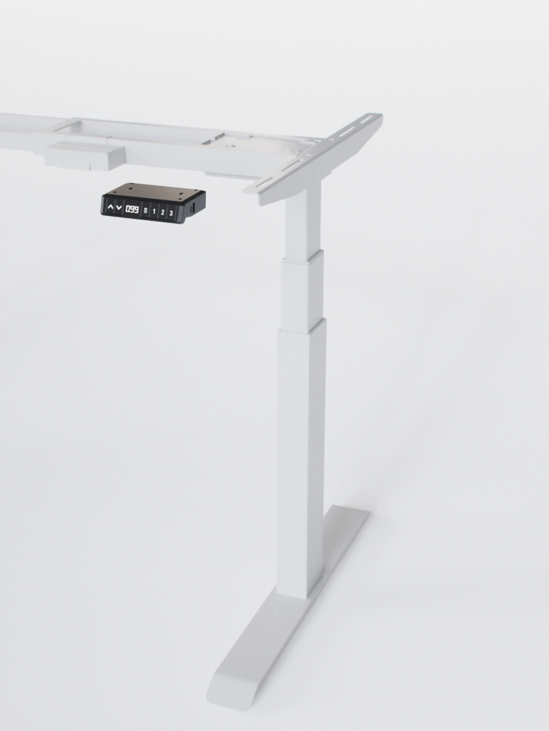 Pieds de Bureau Électrique Réglable en Hauteur - ADVANCED LITE GO_BLANC_Ports USB A_Ports USB C_Vue Détaillée_Copyrights_AUM WORLD_2024