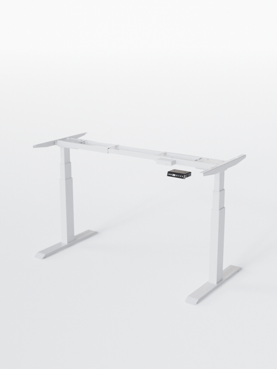 Pieds de Bureau Électrique Réglable en Hauteur - ADVANCED LITE GO_BLANC_Ports USB A_Ports USB C_Vue Détaillée_Copyrights_AUM WORLD_2024