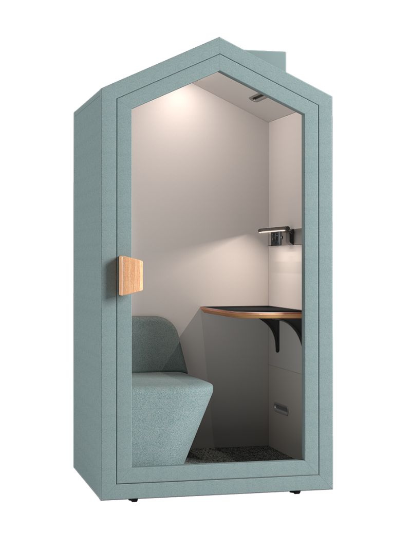 AW_Cabine Acoustique Individuelle Premium | QuietPod SERENITY_Vert Mineral