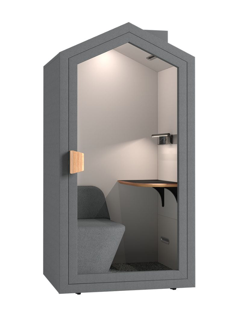 AW_Cabine Acoustique Individuelle Premium | QuietPod SERENITY_Gris Patine