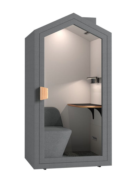 AW_Cabine Acoustique Individuelle Premium | QuietPod SERENITY_Gris Patine