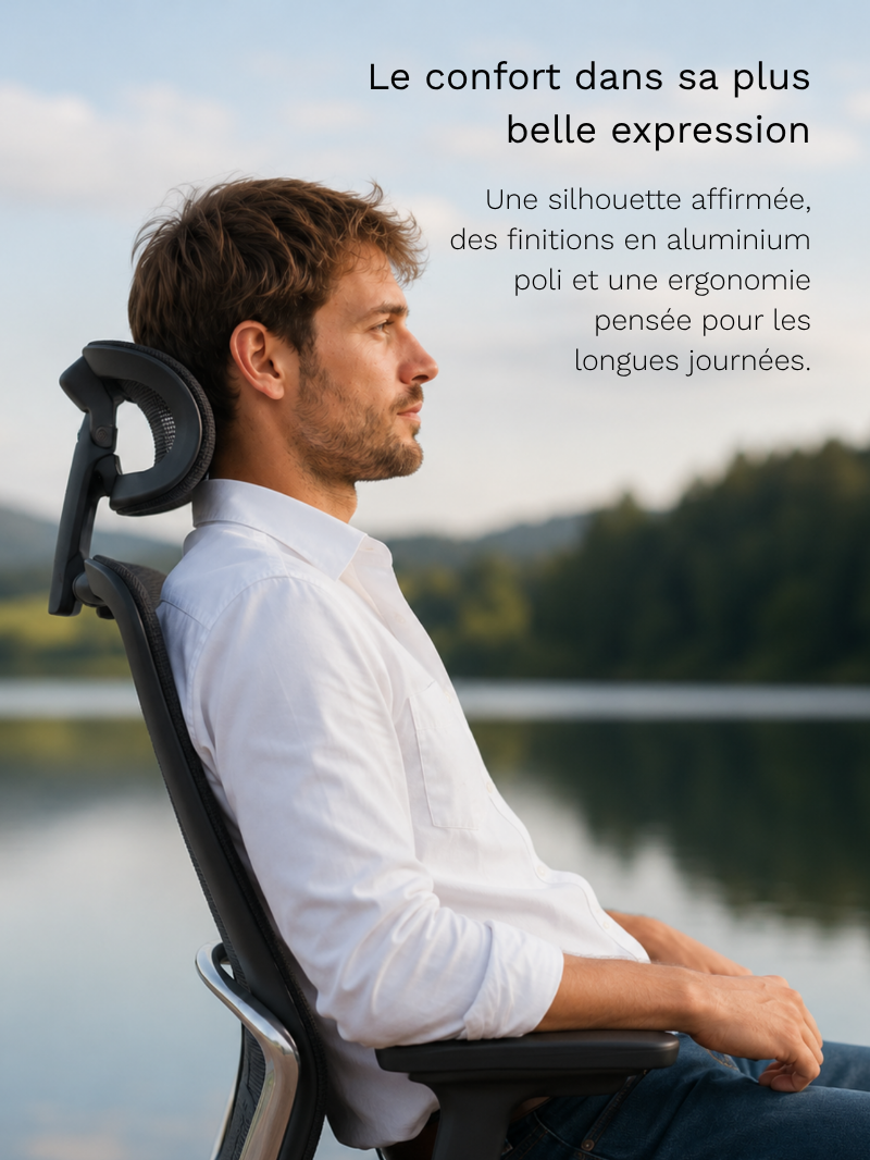 Chaise de direction IMPERIA ergonomique et design en aluminium jusqu'à 120kg