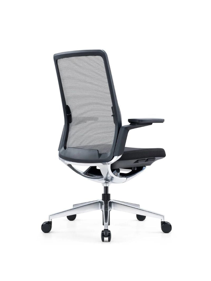 AW_CHAISE ERGONOMIQUE DE DIRECTION INVICTA_NOIR_VUE 3/4 ARRIERE