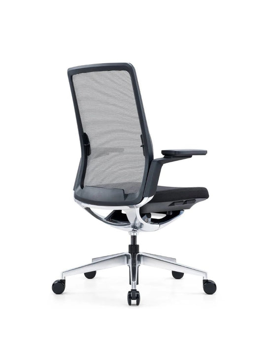 AW_CHAISE ERGONOMIQUE DE DIRECTION INVICTA_NOIR_VUE 3/4 ARRIERE