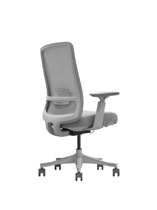 AW_CHAISE ERGONOMIQUE LUNO_GRIS_VUE 3/4 ARRIERE