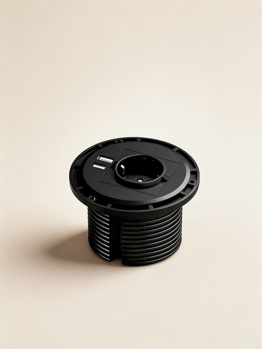 Prise Électrique Encastrable + USB-A + USB-C | ¯80mm