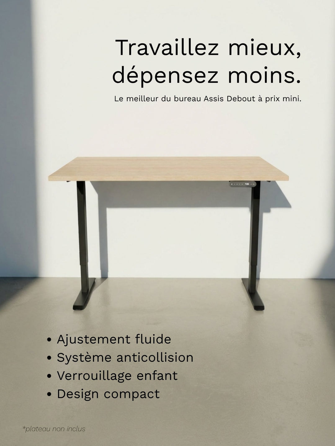 Bureau Assis Debout réglable en hauteur START II