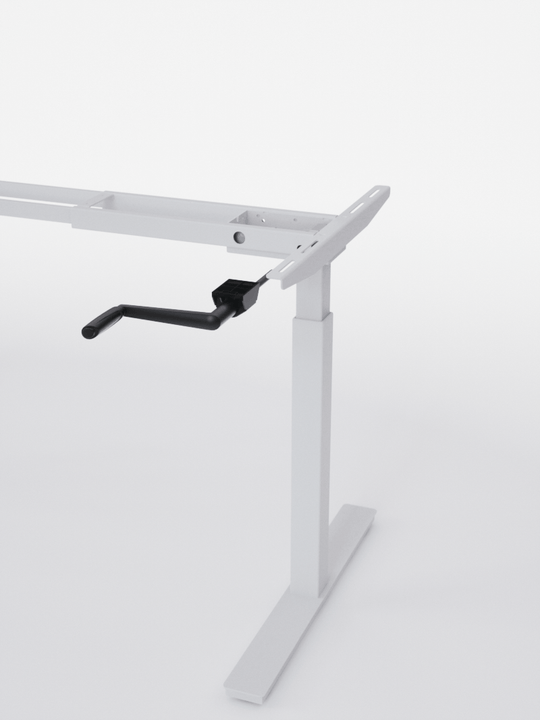 AUM WORLD_Pieds de bureau réglable en hauteur manuel Assis Debout_HANDY GO_BLANC_DETAIL_Copyrights_AUM WORLD¨_2023