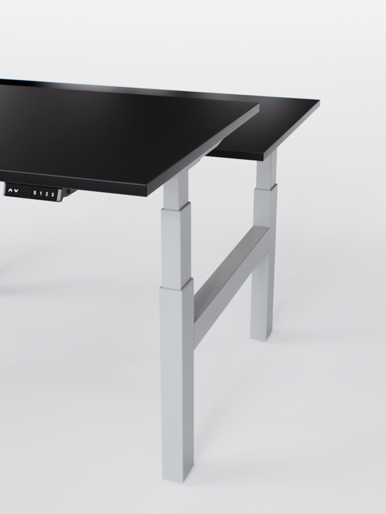 AUM WORLD_Pieds de Bench Réglable Électrique 2 Postes de Travail - Ports USB A &amp; C - DUO GO_MIX COULEUR_01_Copyrights_AUM WORLD®_202409
