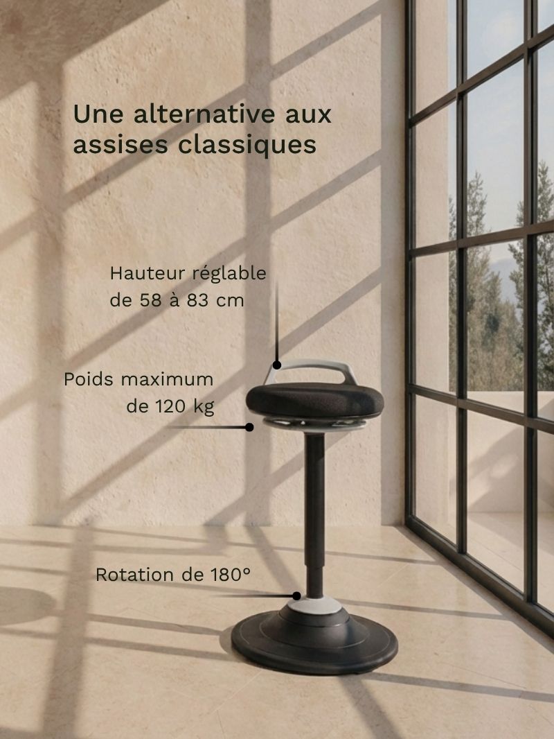 Tabouret Ergonomique à Balancement | Ergostool_Une alternative aux assises classiques