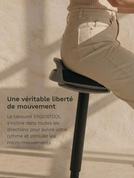Tabouret Ergonomique à Balancement | Ergostool_Une véritable liberté de mouvement