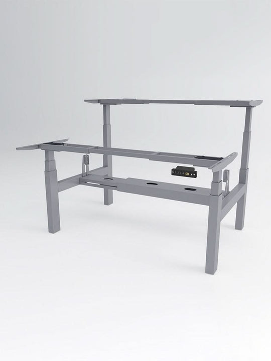 Pieds de Bench Open Space Réglable Électrique 2 personnes - DUO - GRIS